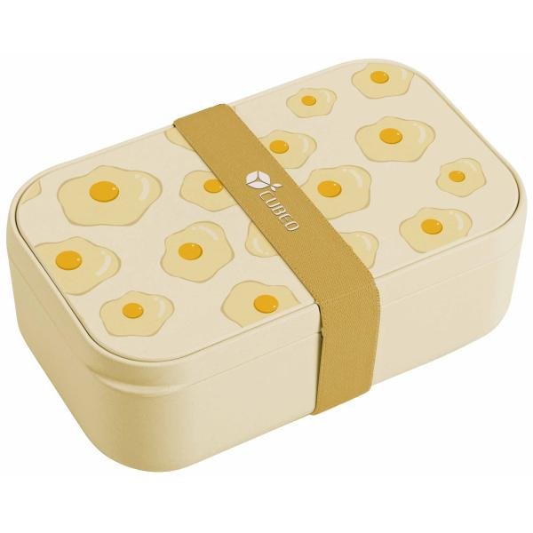 On-the-go Food Grade Custom Logo Eco Microwave Safe Leak-proof Bamboo Fiber Plastic Storage Lunch Box for Kids with Cutlery Set