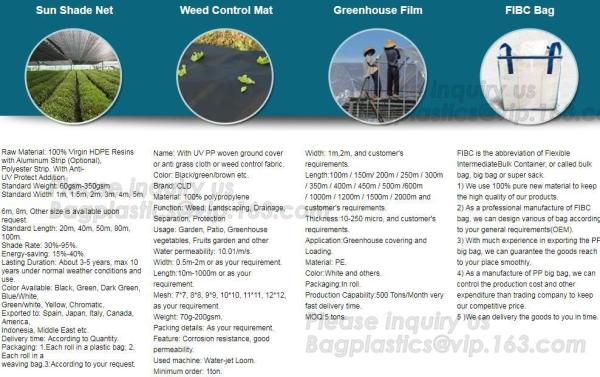 sun shade net,weel contol net,greenhouse film,fibc bag,Cheap Weed Control Fabric/Heavy Duty Weed Mat/Landscape Barriers