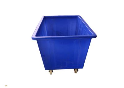 Materials Handling Linen 450L Poly Box Truck Rectangular Tapered Tub Trolleys