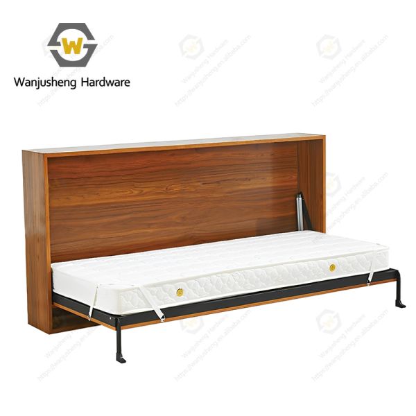 Bedroom Furniture Modern Style Functional Folding Bed Frame Desk Metal Wood Wall-mounted Murphy Bed