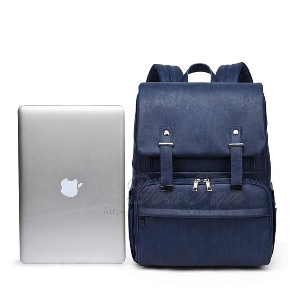Faux Leather Diaper Bag Backpack vegan diaper bag