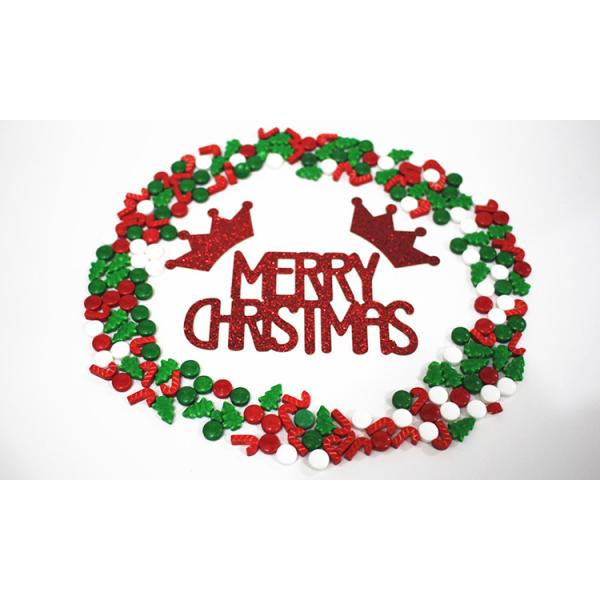 Glitter Printed Faux Leather Fabric , Vegan Leather By The Yard Red Color