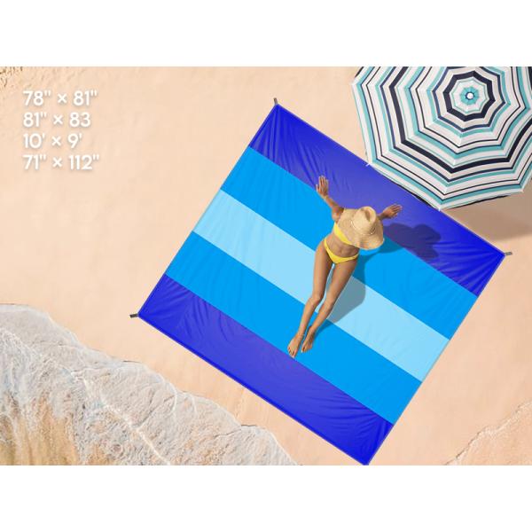 Camping Picnic Mat, Beach Blanket 78''×81'' 4-7 Adults Oversized Lightweight Waterproof Sandproof Large Picnic Mat