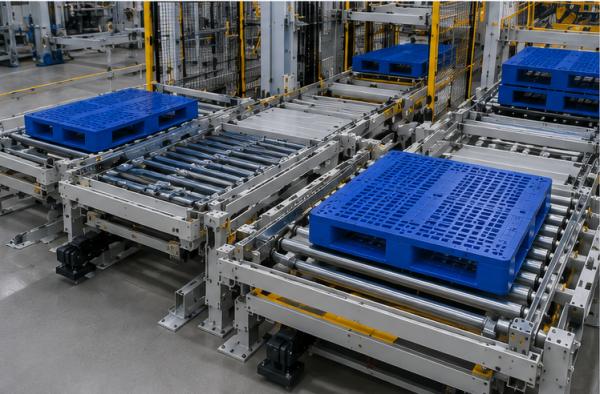2000kg Heavy Load Lift Transfer Conveyor For Pallet Cross Line Transfer