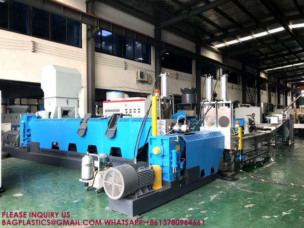 Waste Plastics Recycling PP PE Film Compacting Granulator Machine recycling granulator