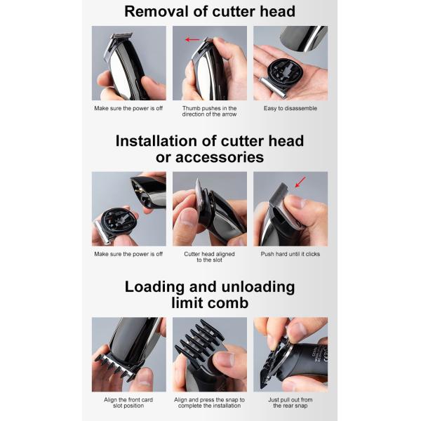 Волосы домочадца бесшнуровые режа триммеры 61-90min с лезвием нержавеющей стали