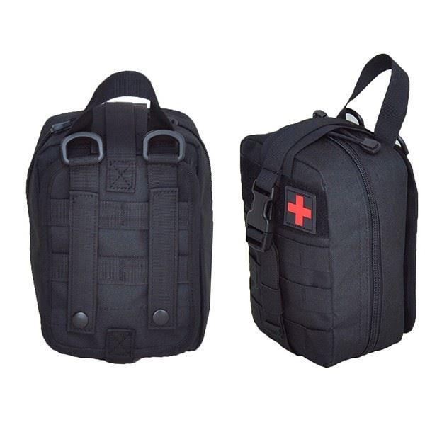Military First Aid Pouch Bag, Military Chest Shoulder Backpack, Outdoor Emergency Survival Kit Quick Release Design