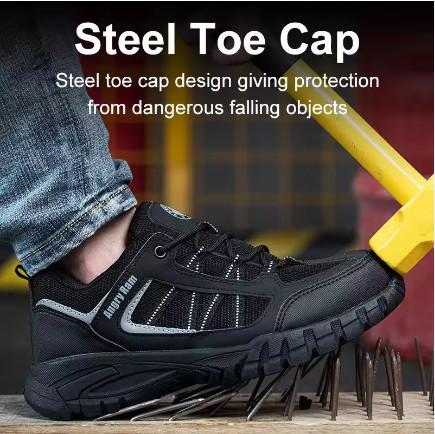 Lightweight Breathable Deodorant Work Shoes Summer Safty Shoes Men Safety Shoes With Rubber Bottom
