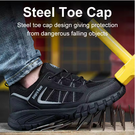 Lightweight Breathable Deodorant Work Shoes Summer Safty Shoes Men Safety Shoes With Rubber Bottom