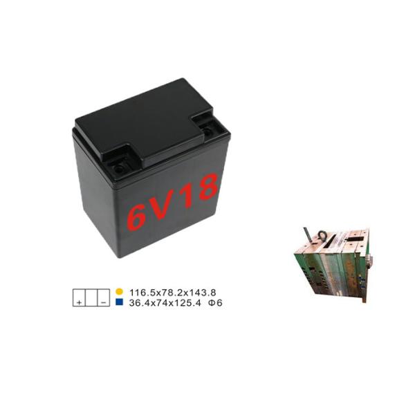 Lead Acid Battery Container/Case 6V Plastic Injection Mould