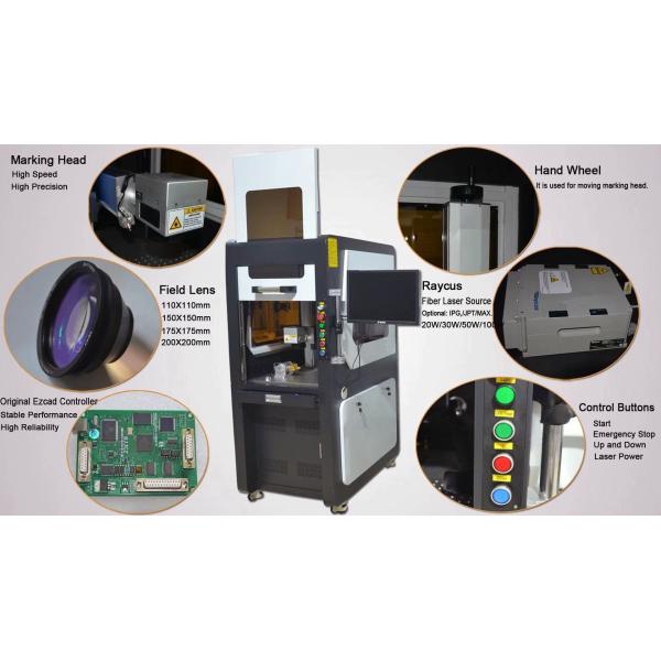 Full Closed Fiber Laser Marking Machine 100W For Jewelery Gold Silver Copper Cutting