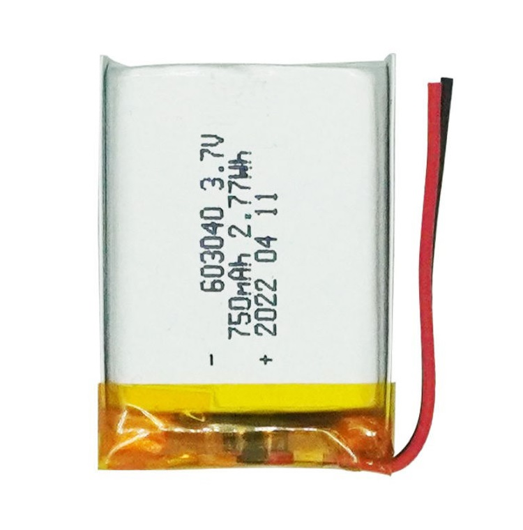 High Discharge Rate 30C Max60C Rechargeable 750mAh Lithium Polymer Battery 603040 LiPo Battery
