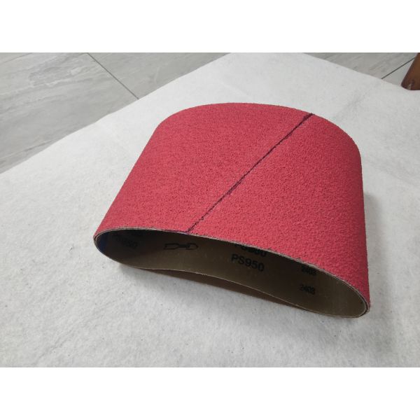 OEM 2x48 Ceramic Red Abrasive Sanding Belt Paper Based For Steel Polishing