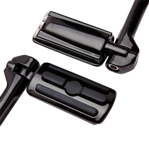 Custom Black Foot Pegs Motorcycle Footpeg Footrest for Harley Davidson and Long-Lasting