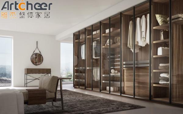 Bedroom Design Walk In Wardrobe Closet With Modern Design And Aluminium Frame Glass Door