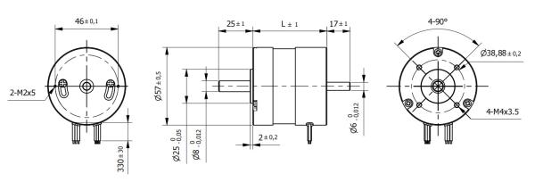 motor 2000 da bomba de ar do diâmetro de 57mm - emprego sem escova da automatização do motor da C.C. 12000RPM