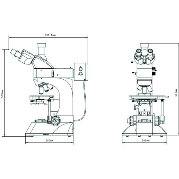 Upright Bright Dark Field Metallurgical Optical Microscope A13.0211 400x With Halogen Lamp