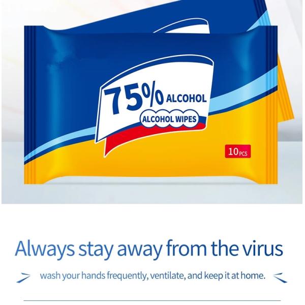 18x20cm 20x20cm 75% Alcohol Disposable Wet Wipes For Personal Care Use