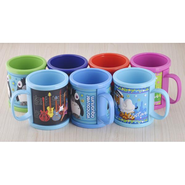 Creative Promotional Soft Touch PVC Plastic Mug Customized Logo by 2D or 3D or Printing Effect