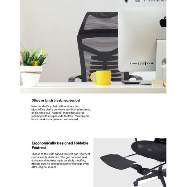 Breathable высокий задний стул стола с весной поясничной поддержки 90MM места сетки регулируемой