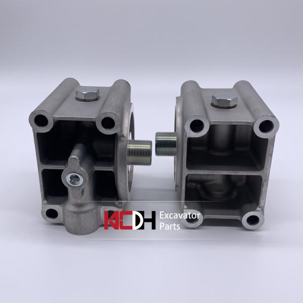 Base de alumínio da base 1R0714 do filtro de óleo das peças 1R-0714 da máquina escavadora do  307C/D 305.5C 308C/D, apropriada para o conjunto de filtro do ar