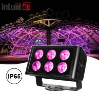 6x5W 4pcs LED Perles extérieures Carré IP65 imperméable à l'eau DMX Lumière de scène Lumière d'inondation RGBW 4 en 1