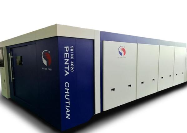 1000W Horizontal CNC Fiber Laser Cutter with Auto Focus Cutting Head 4000*2000mm