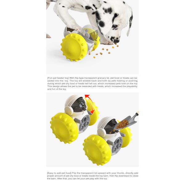 Mascotas Slow Treat Juguetes Perros Comida Puzles Alimentador Juguetes Robot adecuado Dispensador de alimentos Interactivo