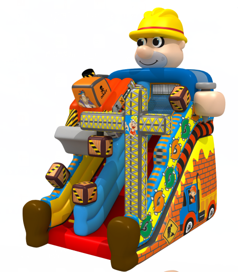 Дом прыжка ПВК скольжения надувной конструкции высокий для 8-12 детей