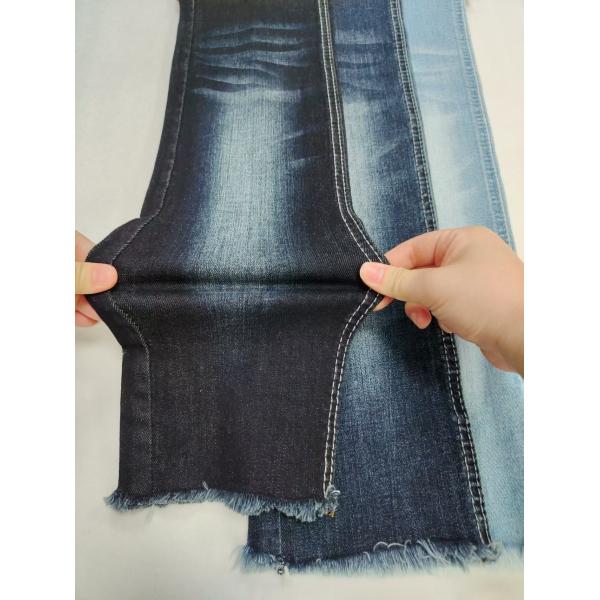 Siro Yarn Cross Slub BLUE GRAY Color 75%Cotton Stretch Denim Fabric With 180cm Full Width For Jeans
