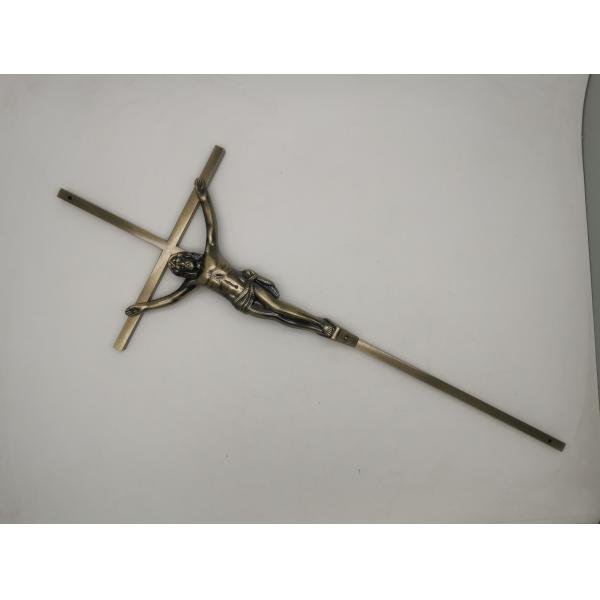 Zinc Alloy Zamak Coffin Crucifix High Polished 18 Inch Casket Cross