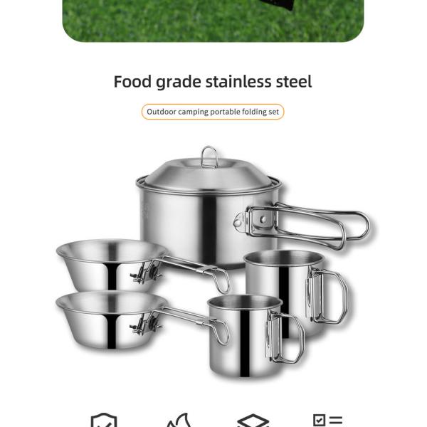 304 Stainless Steel Outdoor Multifunctional Multi Person Camping Picnic Set