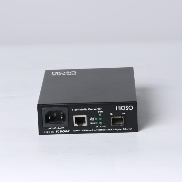 Hioso SFP Gigabit Fiber Media Converter Long Distance Transmission Optical Transceiver