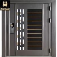 Hôtel et villa Porte d'entrée en acier inoxydable avec poignée serrures Porte d'entrée en acier