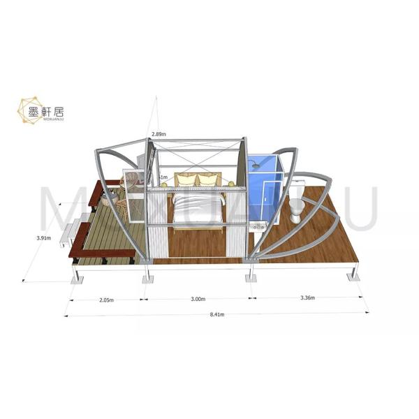 Шатры партии роскошной формы раковины на открытом воздухе с ясными крышками крыши и полными аксессуарами для 2-6 гостей