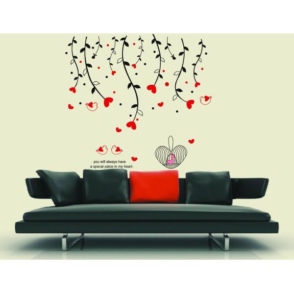 Flowers Pvc Removable Wall Stickers Self-Adhesive For Living Room