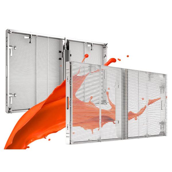 SMD 3528 Indoor Transparent LED Screens Full Color Aluminum Panel Material IP30