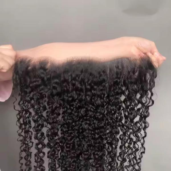 High Quality PIxie Curl 13*4 HD Lace Frontal Raw Indian Virgin Hair 100% Human Hair Highly Elastic