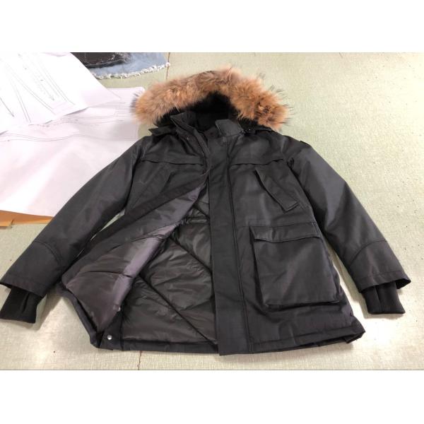 Multi Pocket Mens Warm Long Winter Bomber Jacket With Fur Hood Removable