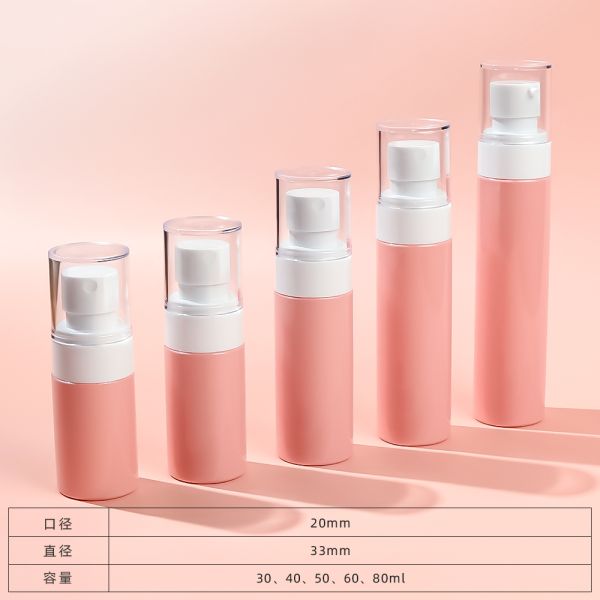 Customizable Colors PET Plastic Cosmetic Bottle with Multiple Pump Options and Recyclable PET Material