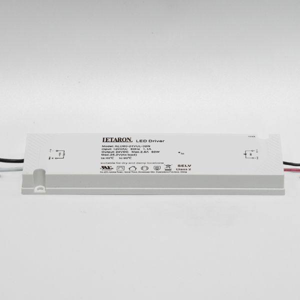 Letaron UL Listed 90W 24V LED Driver Class II Protection for Bathroom Mirror Lights