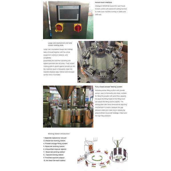 CE Commercial Pharmaceutical Automatic Capsule Filling Machine High Precision