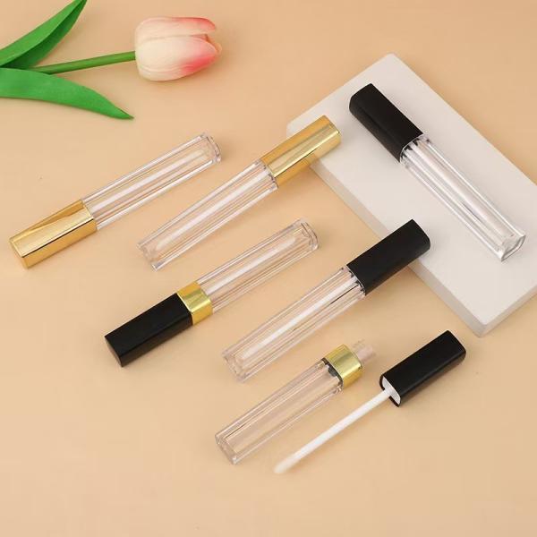 Esbelto Cuadrado de labio de esmalte de tubo de color personalizado para cosméticos impecables de contorno