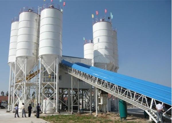 HZS120 Compact Ready Mix Concrete Plant , Precast 120m3/H Concrete Mixing Plant