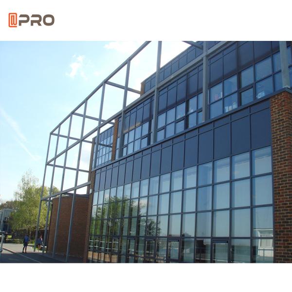 heatproof Extrusion Aluminum Curtainwall Systems exterior Office Building Wall