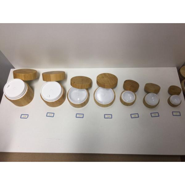 косметика 20g 30g 50g бамбуковая упаковывая пустой стеклянный косметический опарник