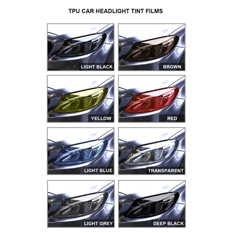 Hot Selling Car Lamp Headlight Tint Film Air Bubble Free TPU Car Headlight Lamp Film