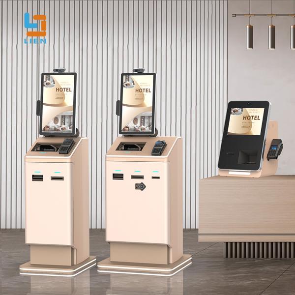QR Code Scanner Cash Coin Module ADA Key Hotel Self Check In Kiosk
