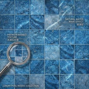 Swimming Pool Colorful Ceramic Mosaic Tile For Pool And Bathroom