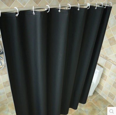 Black Shading Bathroom Shower Curtains 100% PEVA Waterproof Thickening